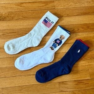 New! Three pairs of Polo Ralph Lauren Socks